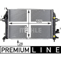 Aušinimo radiatorius
MAHLE CR 1857 000P, MAHL
