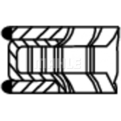 stūmoklio žiedų komplektas
                                MAHLE                                012 23 N0, MAHLE, 012 23 N