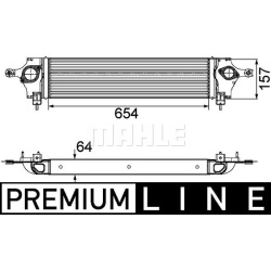 tarpinis suslėgto oro aušintuvas, kompresorius BEHR *** PREMIUM LINE ***
                                MAHLE             