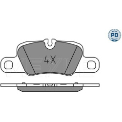 stabdžių trinkelių rinkinys, diskinis stabdys MEYLE-PD: Advanced performance and design.
                                 