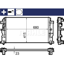 Aušinimo radiatorius
                                MAHLE                                                CR 1710 000S, MAHL