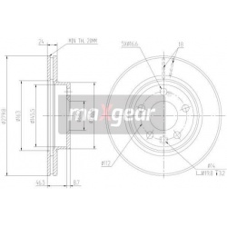 stabdžių diskas (1vnt)
                                MAXGEAR                                                19-0801, MAXG