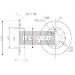 stabdžių diskas (1vnt)
                                MAXGEAR                                                19-0751MAX, M