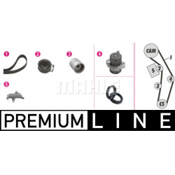 vandens siurblio ir paskirstymo diržo komplektas BEHR *** PREMIUM LINE ***
                                MAHLE            