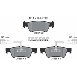 stabdžių trinkelių rinkinys, diskinis stabdys Q+
                                TEXTAR                                   
