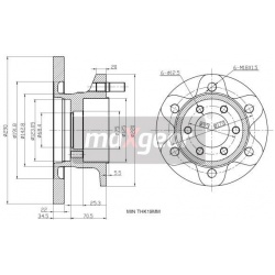 stabdžių diskas (1vnt)
                                MAXGEAR                                                19-1164, MAXG