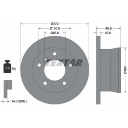 stabdžių diskas (1vnt) PRO
                                TEXTAR                                                92137603, 