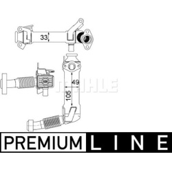aušintuvas, išmetamųjų dujų recirkuliacija BEHR *** PREMIUM LINE ***
                                MAHLE              