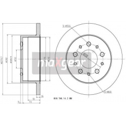 stabdžių diskas (1vnt)
                                MAXGEAR                                19-1876, MAXGEAR, 19-1876, au