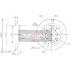 stabdžių diskas (1vnt)
                                MAXGEAR                                19-2400, MAXGEAR, 19-2400, au