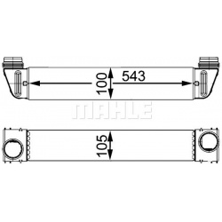 tarpinis suslėgto oro aušintuvas, kompresorius BEHR
                                MAHLE                                  