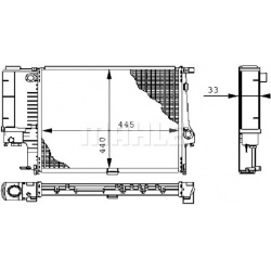 Aušinimo radiatorius
                                MAHLE                                                CR 239 000S, MAHLE