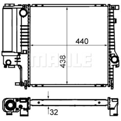 Aušinimo radiatorius
                                MAHLE                                                CR 330 000S, MAHLE