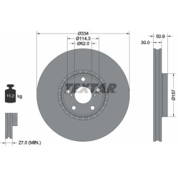 stabdžių diskas (1vnt) PRO
                                TEXTAR                                                92147803, 