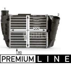 tarpinis suslėgto oro aušintuvas, kompresorius BEHR *** PREMIUM LINE ***
                                MAHLE             