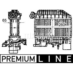 tarpinis suslėgto oro aušintuvas, kompresorius BEHR *** PREMIUM LINE ***
                                MAHLE             