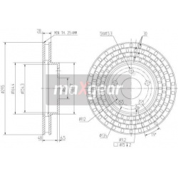 stabdžių diskas (1vnt)
                                MAXGEAR                                                19-1260MAX, M