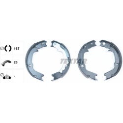 stabdžių trinkelių komplektas, stovėjimo stabdis
TEXTAR