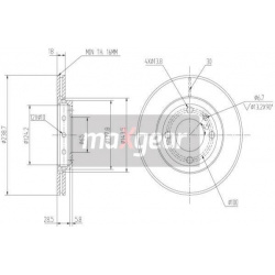 Stabdžių diskas
                                MAXGEAR                                                19-0763, MAXGEAR, 19