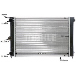 Aušinimo radiatorius
                                MAHLE                                CR 342 000S, MAHLE, CR342000S, aut