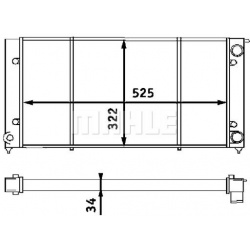 Aušinimo radiatorius
                                MAHLE                                                CR 340 001S, MAHLE