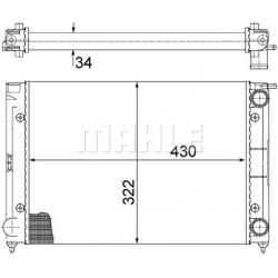 Aušinimo radiatorius
                                MAHLE                                                CR 343 000S, MAHLE
