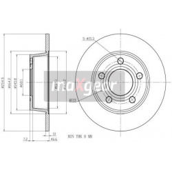 stabdžių diskas (1vnt)
                                MAXGEAR                                                19-1802MAX, M
