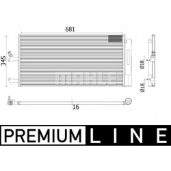 kondensatorius, oro kondicionierius BEHR *** PREMIUM LINE ***
                                MAHLE                          