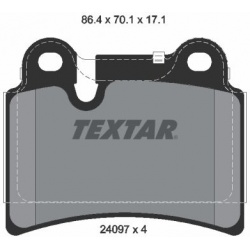 stabdžių trinkelių rinkinys, diskinis stabdys
                                TEXTAR                                240970