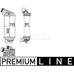 tarpinis suslėgto oro aušintuvas, kompresorius BEHR *** PREMIUM LINE ***
                                MAHLE             