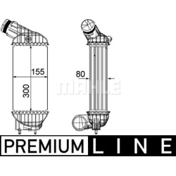 tarpinis suslėgto oro aušintuvas, kompresorius BEHR *** PREMIUM LINE ***
                                MAHLE             