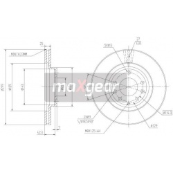 stabdžių diskas (1vnt)
                                MAXGEAR                                                19-1859MAX, M