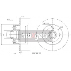 stabdžių diskas (1vnt)
                                MAXGEAR                                                19-0753MAX, M