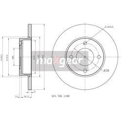 stabdžių diskas (1vnt)
                                MAXGEAR                                                19-0778, MAXG