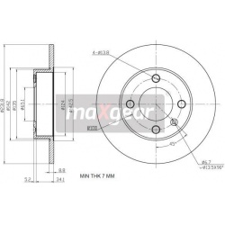 stabdžių diskas (1vnt)
                                MAXGEAR                                                19-1185, MAXG