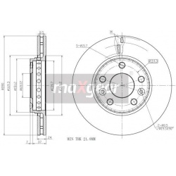 stabdžių diskas (1vnt)
                                MAXGEAR                                                19-1285MAX, M