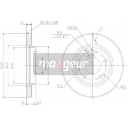 Stabdžių diskas
MAXGEAR 19-0802, MAXGEAR, 19