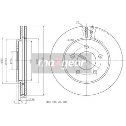 stabdžių diskas (1vnt)
                                MAXGEAR                                                19-1004, MAXG