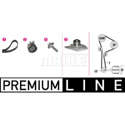 vandens siurblio ir paskirstymo diržo komplektas BEHR *** PREMIUM LINE ***
                                MAHLE            