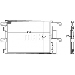 kondensatorius, oro kondicionierius
                                MAHLE                                AC 549 000P, MAHLE, 