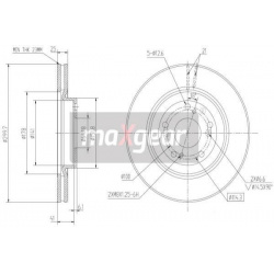 stabdžių diskas (1vnt)
                                MAXGEAR                                                19-2301, MAXG