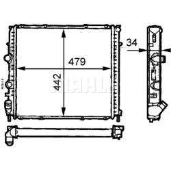Aušinimo radiatorius
                                MAHLE                                                CR 465 000S, MAHLE