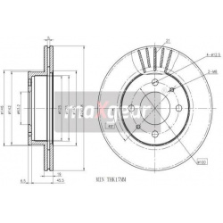 stabdžių diskas (1vnt)
                                MAXGEAR                                                19-0934, MAXG