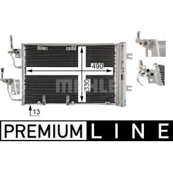 kondensatorius, oro kondicionierius BEHR *** PREMIUM LINE ***
                                MAHLE                          