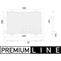 kondensatorius, oro kondicionierius BEHR *** PREMIUM LINE ***
                                MAHLE                          