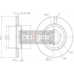 stabdžių diskas (1vnt)
                                MAXGEAR                                                19-1033MAX, M
