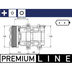 kompresorius, oro kondicionierius BEHR *** PREMIUM LINE ***
                                MAHLE                            