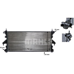 Aušinimo radiatorius
                                MAHLE                                                CR 886 000S, MAHLE