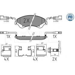 stabdžių trinkelių rinkinys, diskinis stabdys MEYLE-PD: Advanced performance and design.
                                 