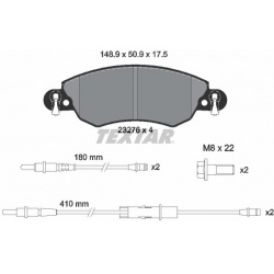 stabdžių trinkelių rinkinys, diskinis stabdys
TEXTAR